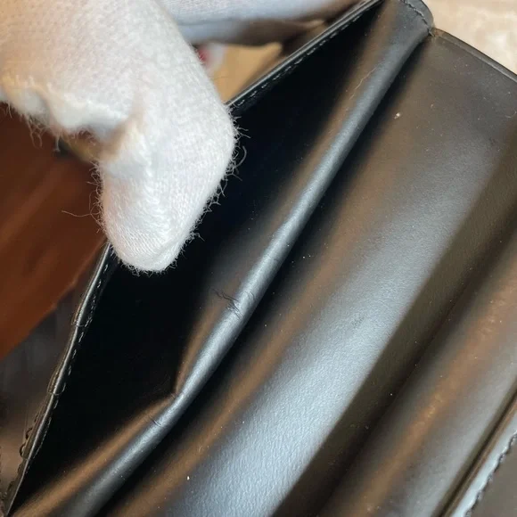 Givenchy Authentic Vintage Black Logo Textured Compact Wallet with Gold Hardware - Picture 9 of 16